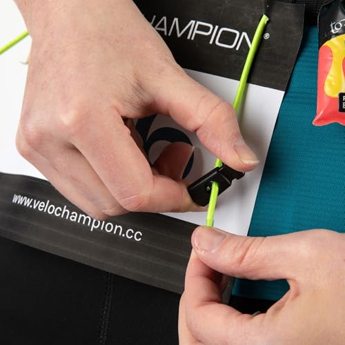 VeloChampion Running Waistpack Belt – Elastic Stretch Fit for Triathlon, Marathon, Cycling & Race Number Holder
