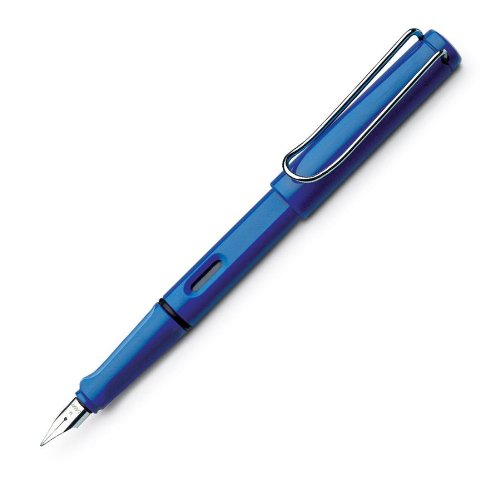 Lamy Safari Fountain Pen Blue Calligraphy Broad Italic 5mm