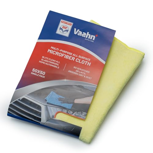 Image of Vaahn HP Microfiber Cloth | Ultra Absorbent, Lint-Free Car Cleaning & Drying Towel | High-Density, Reusable & Eco-Friendly (50x50 - Pack of 1)