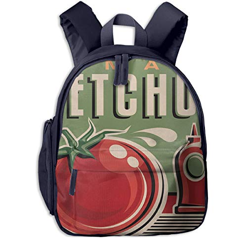 Preisvergleich Produktbild Kinderrucksack Gewürzwerbung Tomatenketchup Babyrucksack Süßer Schultasche für Kinder 2-5 Jahre
