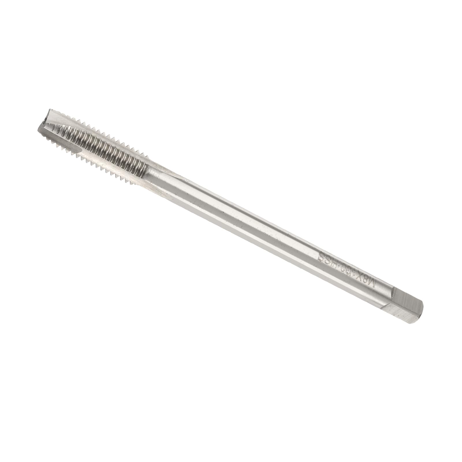 QUARKZMAN Filettatura a Spirale Metrica M8 x 1.25 H2 per Maschio, 100mm (4") Maschio Extra Lungo per Filettatura, Utensile per Filettare in Acciaio ad Alta Velocità