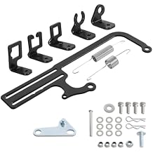 304147 EZ-EFI Cable Mount Kit, Adjustable Carburetor Throttle Cable Mount Bracket, Aluminum Throttle Return Springs Carburetor Bracket for Automatic Transmission TV Cables
