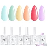 Makartt Pastel Gel Nail Polish Set: 6 Colors Spring Summer Collection Nail Polish Kit 15ML One N'...