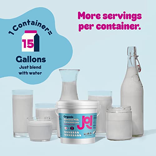 Organic Almond Milk Concentrate By Joi - 228 Servings - Vegan, Kosher, Shelf-Stable, Keto-Friendly, And Gluten-Free - Use For Coffee Creamer, Add To Smoothies And Tea Or Make Your Own Almond Milk #TOP3