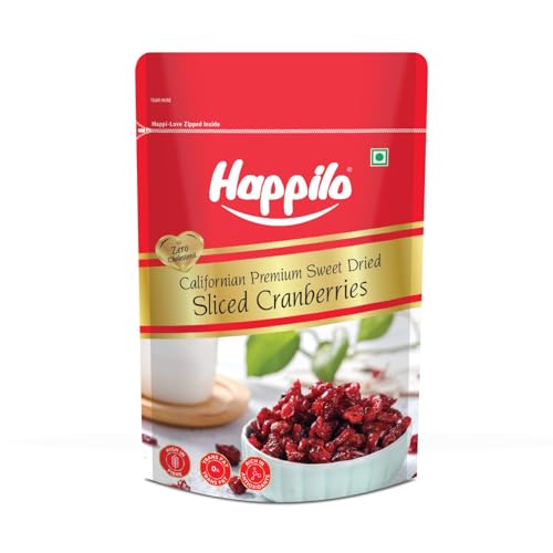 Happilo Premium Californian Dried and Sweet Sliced Cranberries 20...