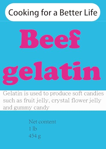 Beef Gelatin Powder- 460G-16oz |for Cooking Needs - Great for Fudge, Marshmallows, Desserts and More - Unflavored (Packaging May Vary)