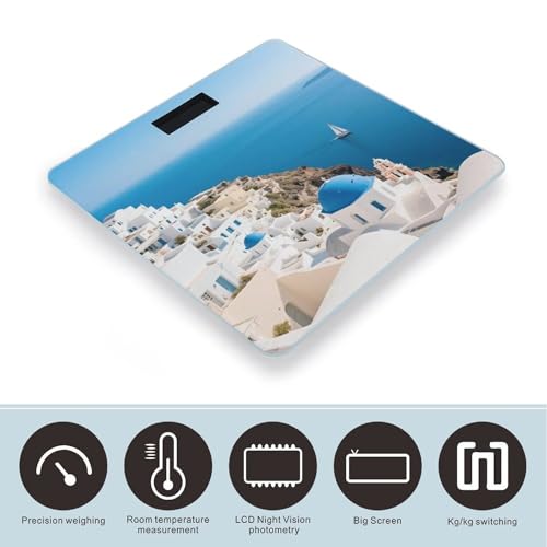 Báscula digital VTCTOASY Santorini para baño 400 lb miniatura 3
