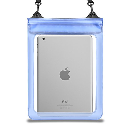 Universal 9.7-11 inch Tablet Waterproof Case Dry Bag Pouch Fit for iPad 10.2 10.9, iPad Air 10.9, iPad Pro 11, Samsung Galaxy Microsoft Surface Lenovo Asus Dragon Touch Acer Simbans LG Chiwu (Blue)