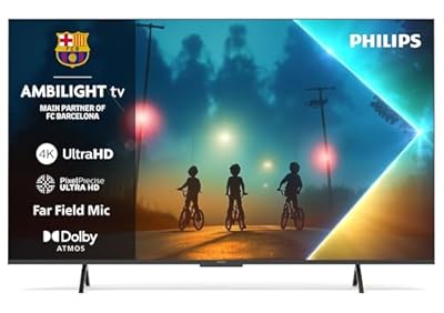 Philips Ambilight 55PUS8200 4K LED Smart TV - Pantalla de 55 Pulgadas con Plataforma Titan OS  Pixel Precise Ultra HD y Sonido Dolby Atmos - Funciona con Alexa y con el Asistente de Voz de Google