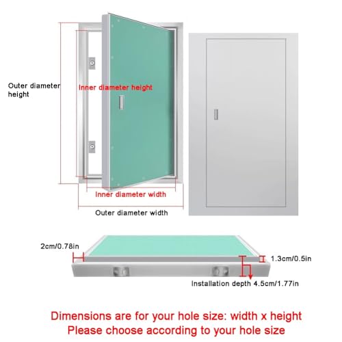 Puerta de aluminio duradero para registro de paredes de yeso y escotilla de servicio 6