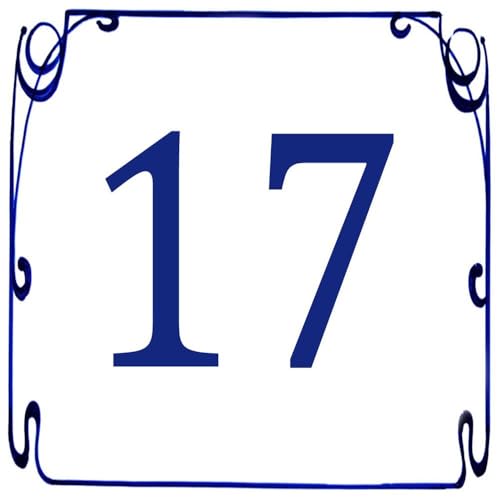 Plaque de voirie avec numéro au choix 15,2x15,2cm pour signalisation extérieure