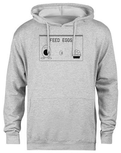 Pull à capuche gris Itysl Feed Eggs sweat gamer unisexe