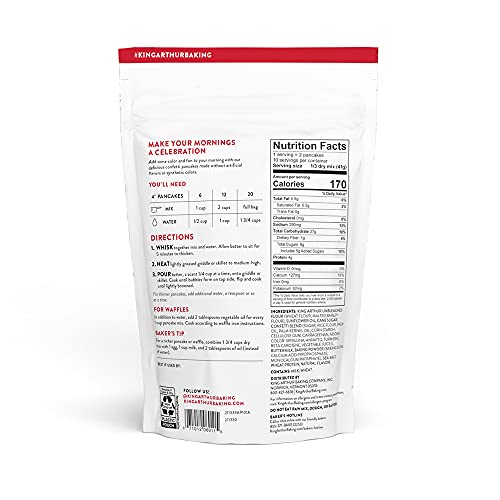 King Arthur Confetti Pancake Mix Just Add Water, Sourced Non-GMO, Certified Kosher, 15 Oz (Pack of 1)