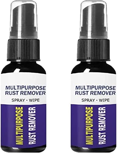 2pcs Rust Remover Spray, Rust Removal Agent for Bright Metal Strip for Car Detailing, Multipurpose Car Maintenance Cleaning Derusting Spray, Kitchen Home Cleaning Rust Inhibitors (30ml)