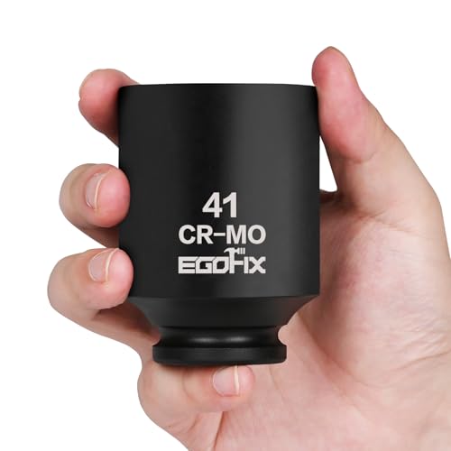 Image of 1 /2 inch Drive Deep Impact Socket, 41mm Metric Socket, CR-MO 6 Point for Easy Removal of Axle Nut