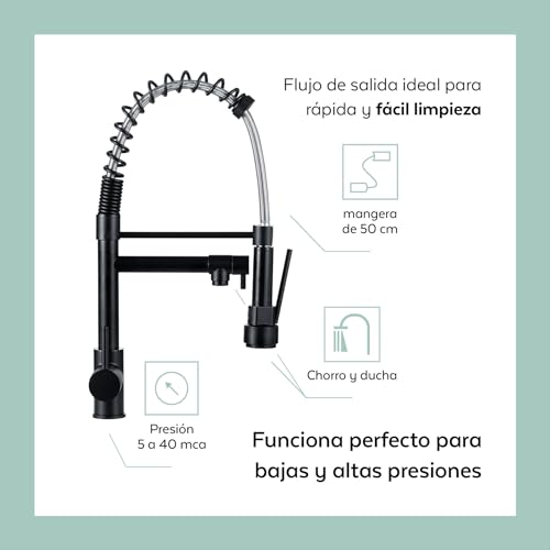 Pingoo.casa, Torneira para Cozinha Misturador Monocomando Gourmet Munim - Preto