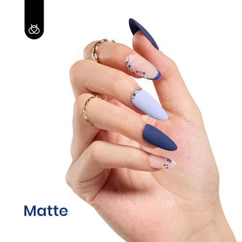 Image of Beetles Blue Gel Nail Polish - 15ML Midnight Navy Blue Gel Polish, Soak Off LED UV Lamp DIY Decoration Manicure Art Design Salon at Home for Women
