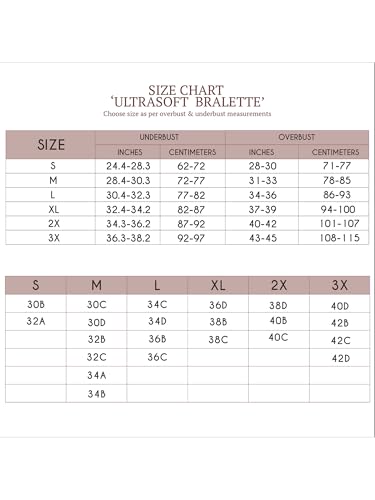 Image of Krvvy Ultrasoft Bralette | Wireless and Seamless Everyday Bra for Women | Full Coverage Slip-On Bralette with Removable Pads | Lightweight Comfort Fit
