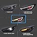 VLAND Projector Led Headlights Compatible with Focus 2015 2016 2017 2018 w/Amber Sequential w/Dual Beam Lens w/Demon Eyes, D2H/ D2S Bulbs(NOT included)