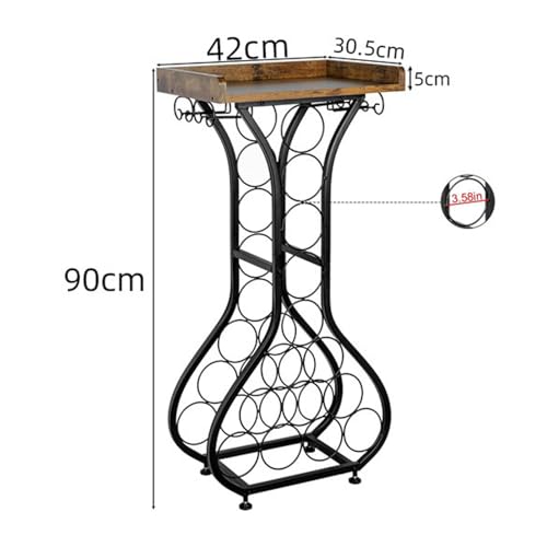 Soporte para botellas de vino en forma de botella negro miniatura 2