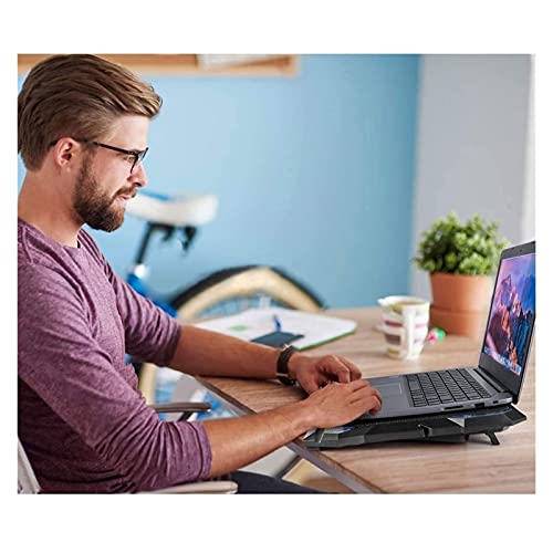 Base para Laptop con 6 Ventiladores y Luces LED Azules miniatura 2