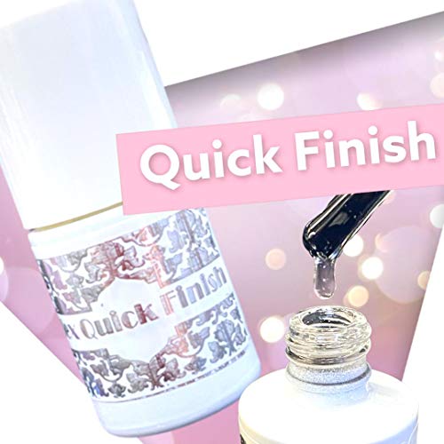 1x 10ml Quick Finish Flexibel Einzigartig UV/LED Versiegelungsgel ohne Schwitzschicht +700 Kristalle Glanzgel High Gloss â Bild 2