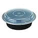 Pactiv NC718B VERSAtainers, 1-Comp, Black/Clear, 16oz, 6"Dia (Case of 150)