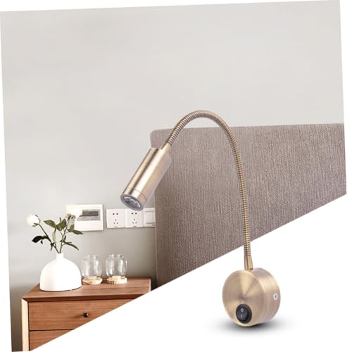 Lámpara de pared LED lectura 3W luz nocturna cálida con interruptor dormitorio 3