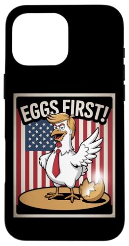 Huevos Primero - Funny Trump Meme Pollo de Pascua Carcasa para iPhone 16 Pro Max