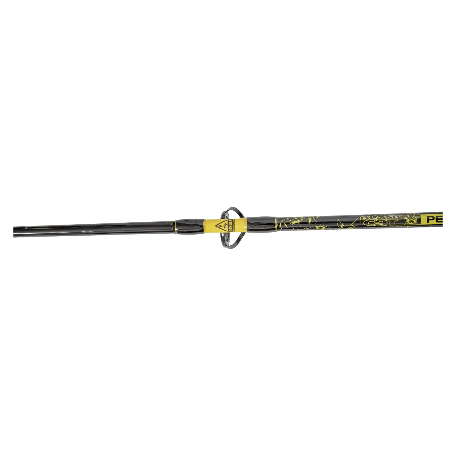 Black Cat Caña de Pescar Vertical Premium Passion Vertical Pesca Spinning Desde Barco Peso 230 g, Negro y Amarillo, 1,80 m