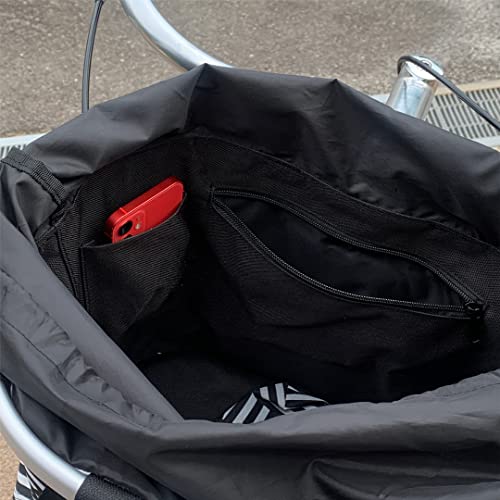 Asista Teile fürs Ra Asista Teile fürs Ra Rixen und Kaul Unisex Styrke foldekurv bikebasket Dots Klickfix Lenker klappkorb, Schwarz, 15 Liter EU