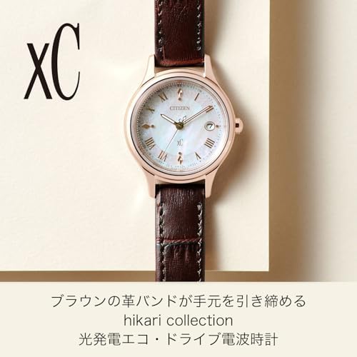 Amazon.co.jp: [CITIZEN] 腕時計 xC (電波時計/防水/白蝶貝) ES9497