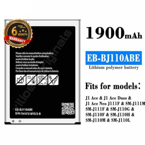 Image of EB-BJ110ABE Battery for Samsung Galaxy J1 J Ace J110 J110FM J110F J110H J110F i9192 i9195 i9190 i9198 Battery with 6 Month Warranty**** (O143)