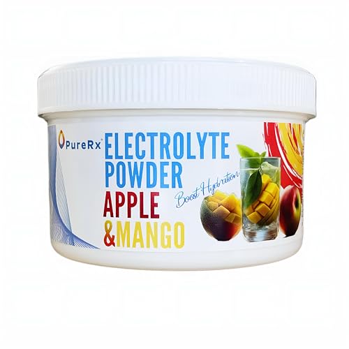 Electrolyte Powder (50 Servings, Apple and Mango) Great Tasting Electrolyte Powder Suitable for Sports, Rehydration, Travel