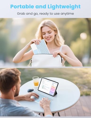 Teclado Bluetooth con panel táctil SOPPY para controlar 3 dispositivos sin usar ratón 7