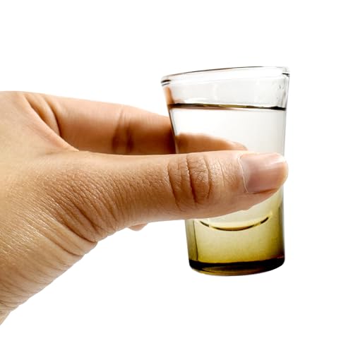 Volila Heavy Base Shot Glasses - 25ml (6 Pack) Coloured Set for Alcohol, Vodka, Expresso, Tequila & Desserts - Durable & Reusable for Home, Bars & Party