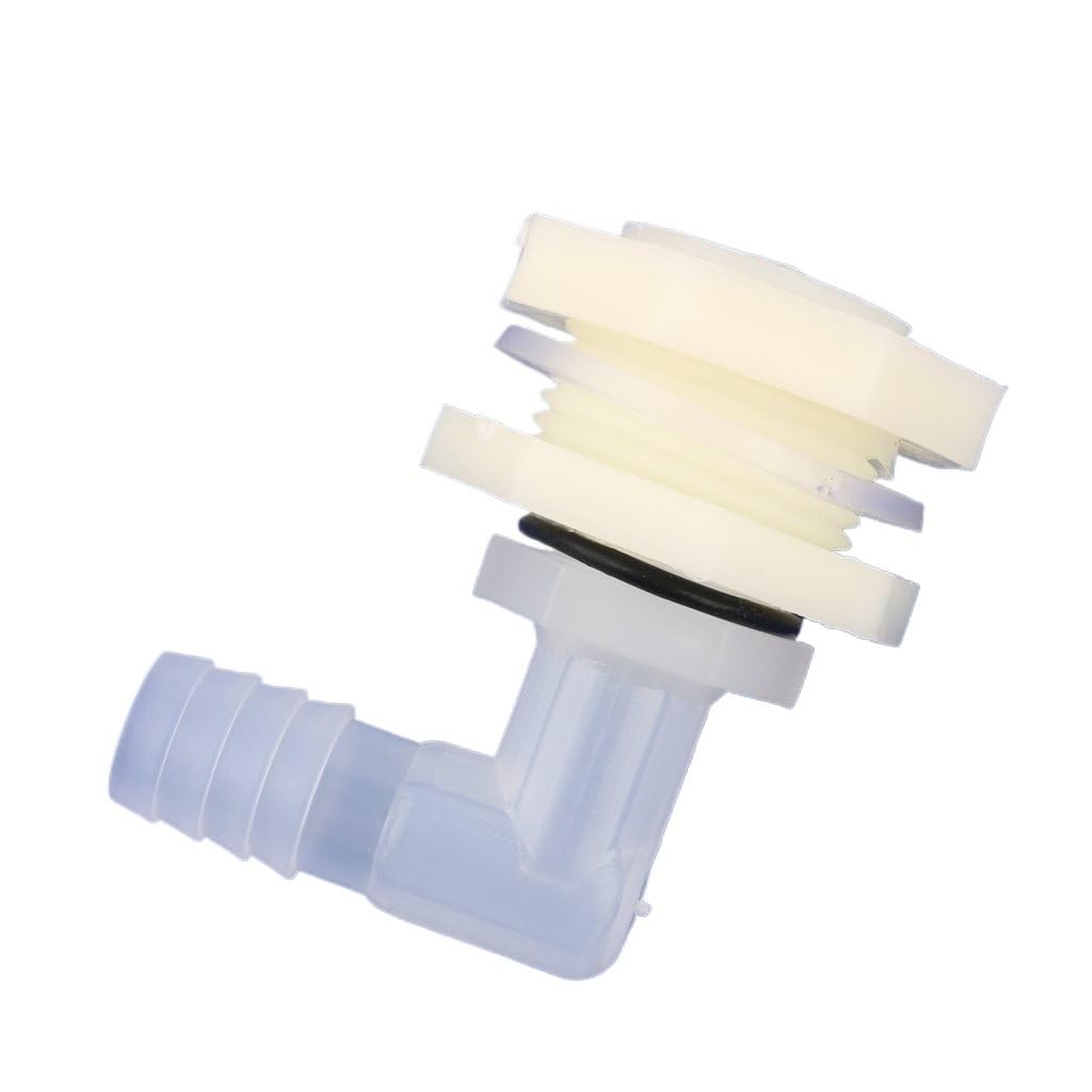 1 zestaw ABS 1/2 cala do 6,4 ~ 20 mm kolanko złącze zbiornika na wodę akwarium ogród wąż nawadniający rura przegubowa adapter 90 stopni (1l2-11,1 mm)