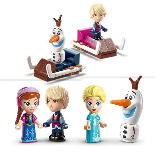 Disney Frozen La Giostra Magica di Anna ed Elsa, Giocattolo Ispirato al Castello di Frozen con Micro Bambolina della Principessa e Olaf, Giochi Regalo per Bambini e Bambine dai 6 Anni in su 43218 - Lego - Immagine 3