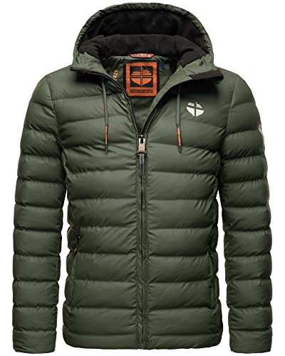 STONE HARBOUR Herren Winterjacke Regenjacke Steppjacke Wasserdicht Gefüttert Jacke SH-M-440 ZAHAROO S-XXXL (S, Olive) Cover