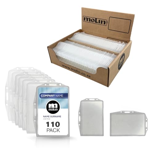 Porte-cartes pour carte d'identité en lot de 110 pièces souples et solides