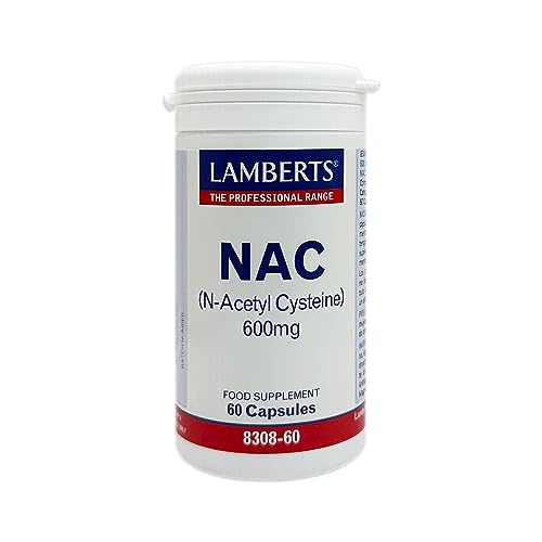 Lamberts Nac N-Acetil Cisteina 600mg, Blanco, 60 Unidades, 80 Gramos Lamberts Nac N-Acetil Cisteina 600mg, Blanco, 60 Unidades, 80 Gramos