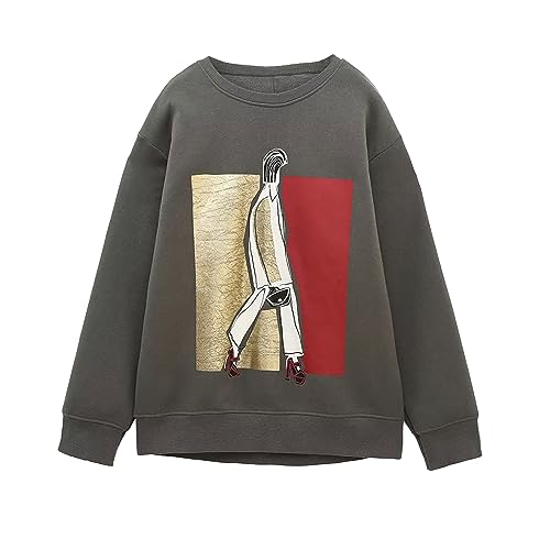 Pull col rond femme Y2K idéal pour les sorties urbaines d'automne