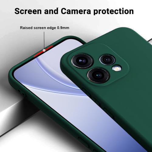 Image of Back Cover Compatible with Oppo Reno15 5G | Full Camera Protection | Premium Liquid Silicon Case | Flexible Bumper Case for Oppo Reno15 5G (Green)
