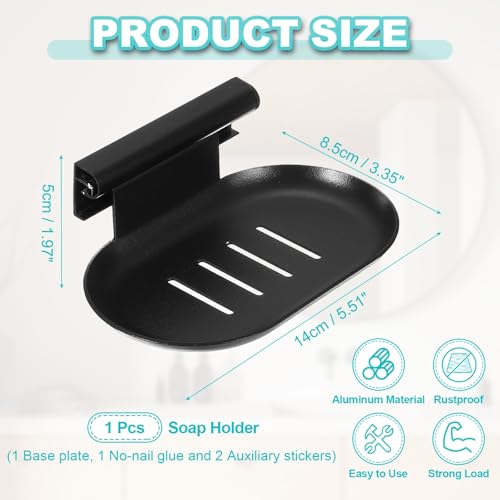 Porte-savon adhésif sans perçage pour ranger la douche rapidement - 3