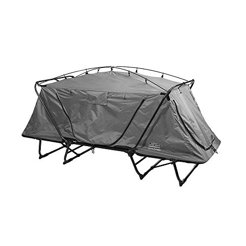 Kamp-Rite Oversize Tent Cot Folding Outdoor Camping Hiking Sleeping Bed, Gray