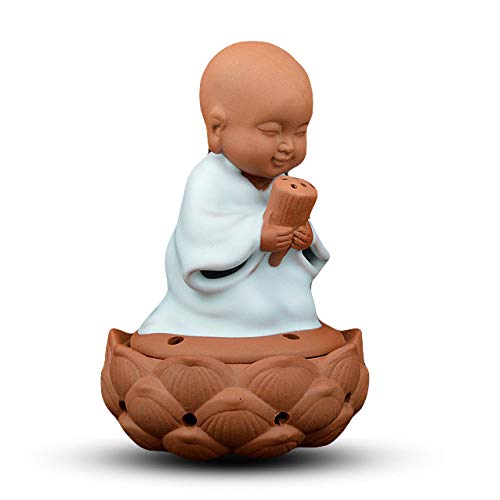 zhangliang Chinese gift Ceramic Buddha Incense Burner Aromatherapy Incense Holder for Incense Stick,Incense Cone,Buddha Craft Home Decor Wishing Kozo