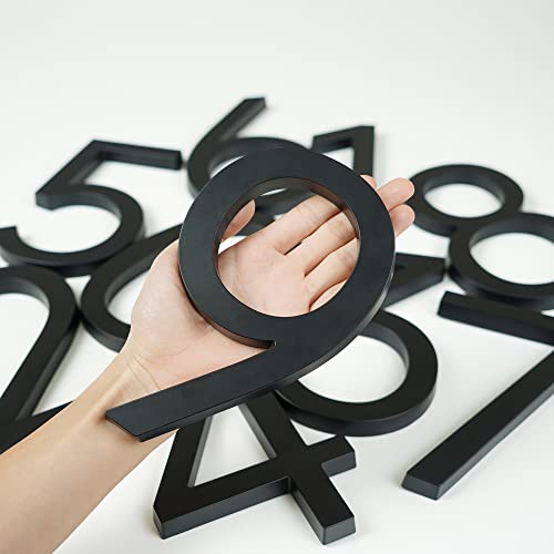 House Numbers Large Door Numbers Black House Numbers 7 Inch Metal House Number 3D Floating Exterior Modern - Image 3