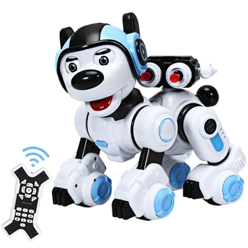 Perro Robot Inteligente para Niños con Inteligencia Artificial Perro Policía Interactivo Programable Perro Robot Mando a Distancia Infrarrojo Tecnología Avanzada Touch Habla y Ladra Dispara Dardos Perro Robot Inteligente para Niños con Inteligencia Artificial Perro Policía Interactivo Programable Perro Robot Mando a Distancia Infrarrojo Tecnología Avanzada Touch Habla y Ladra Dispara Dardos