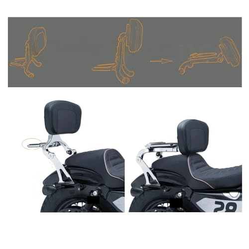 Dossier arrière moto pliable multi-usages pour soulager le dos sur longue distance