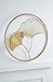 Produktbild 3D Wandbild Ginko aus Metall, golden, rund, Ø 43 cm, Wandschmuck, Wanddeko, Wandverzierung, Deko-Objekt